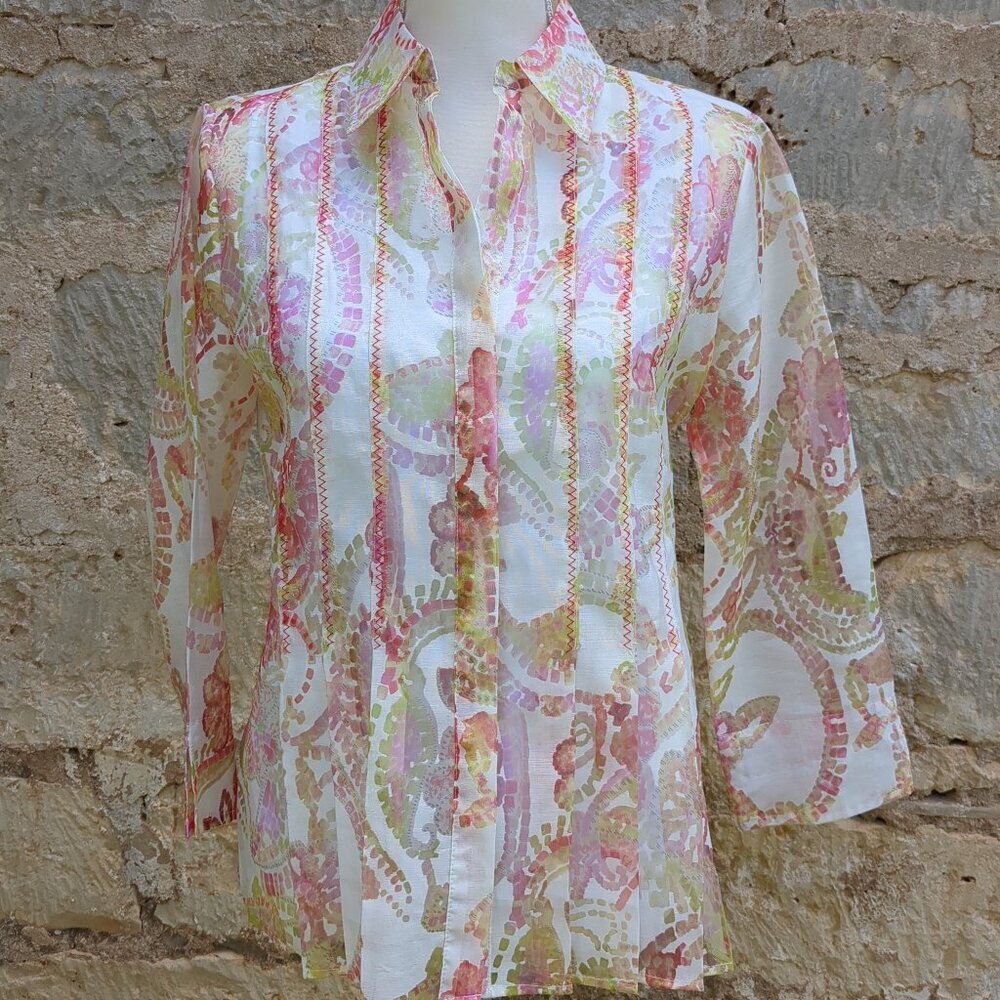 Coldwater Creek Sheer Top Shell